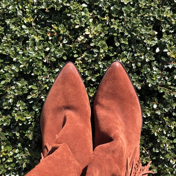 Dolce Vita brown fringe suede boots - cowboy - Picture 9 of 12